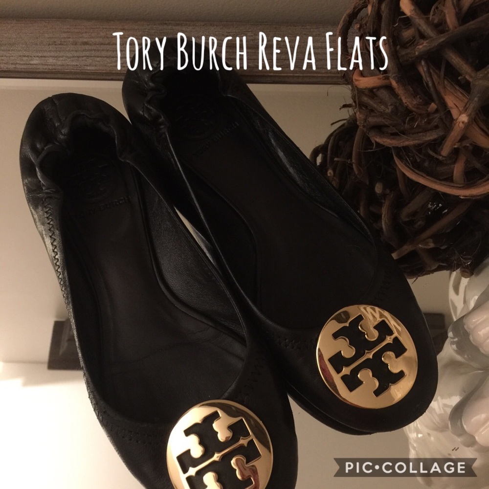 Tory Burch Black Reva Flats